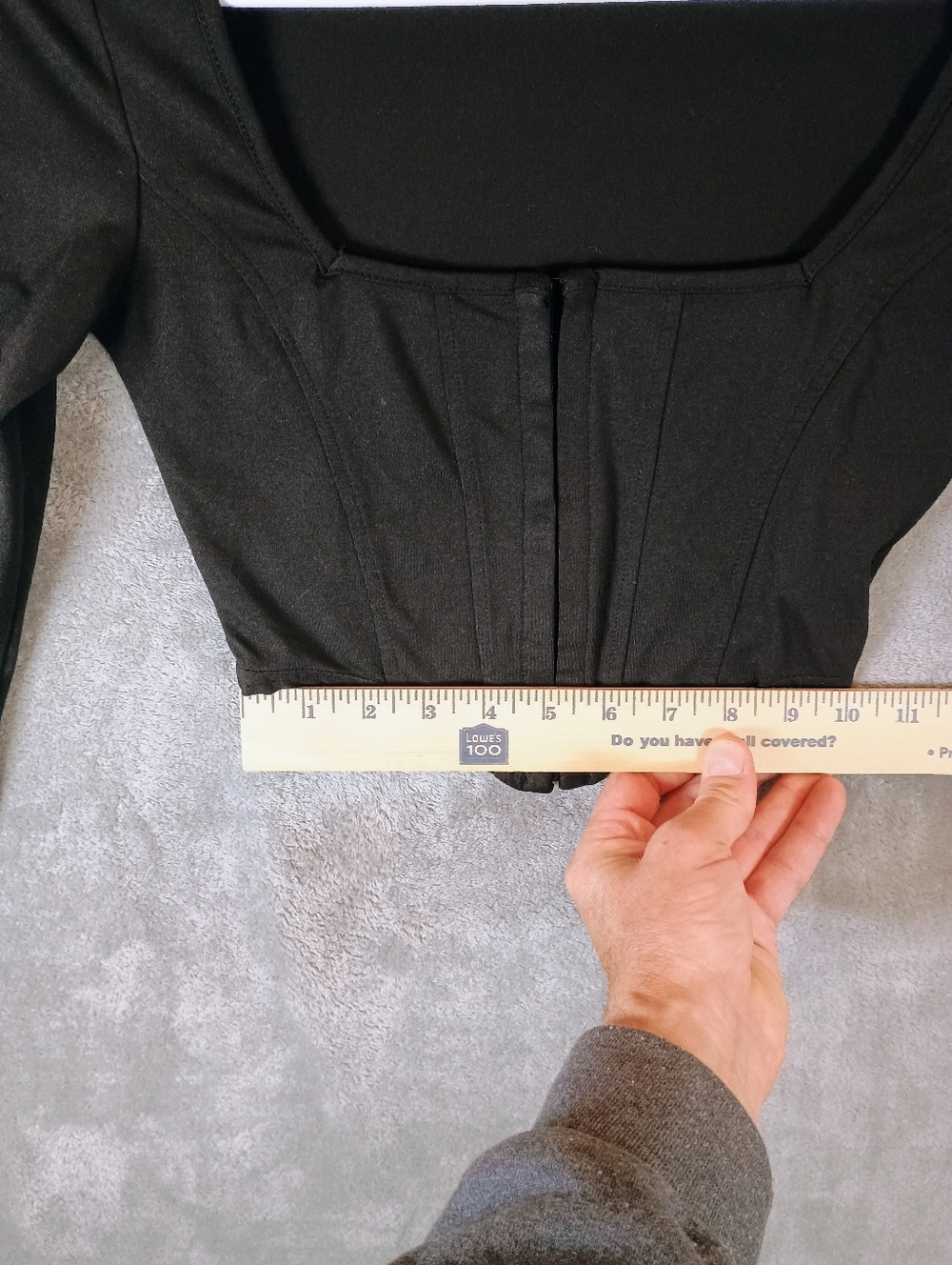 SHEIN Black Long Sleeve Corset Top XS - Picture 9 of 11